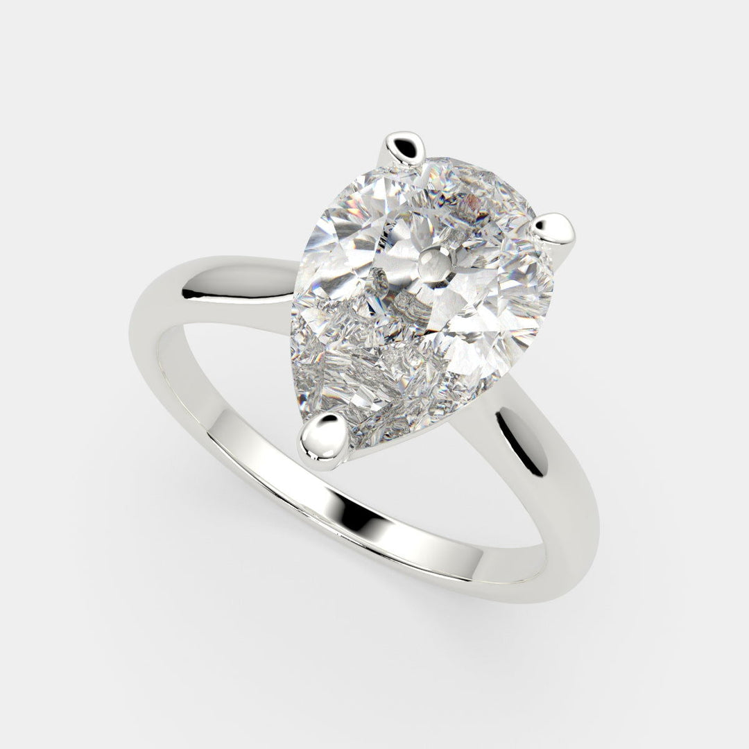 Juliana Pear Cut Classic Solitaire Engagement Ring Setting - Nivetta