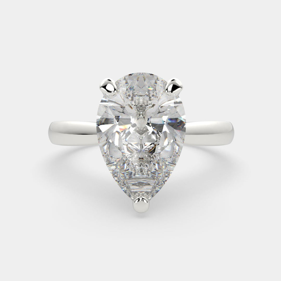 Juliana Pear Cut Classic Solitaire Engagement Ring Setting - Nivetta