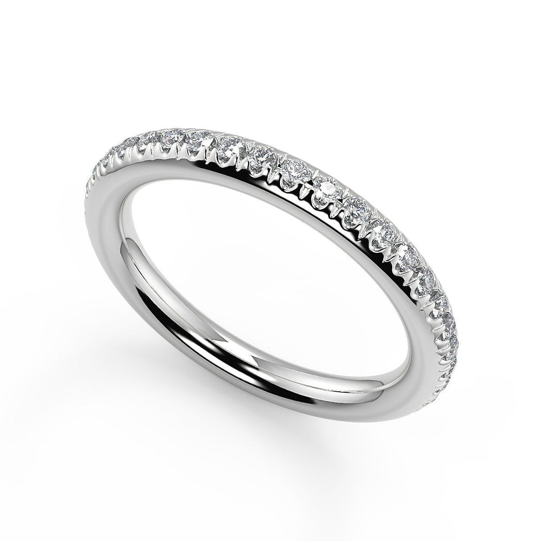 Julianna Pave Twist Infinity Rope Round Cut Diamond Engagement Ring - Nivetta