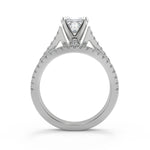Load image into Gallery viewer, Julianne Pave Cathedral 4 Prong Princess Cut Engagement Ring - Nivetta