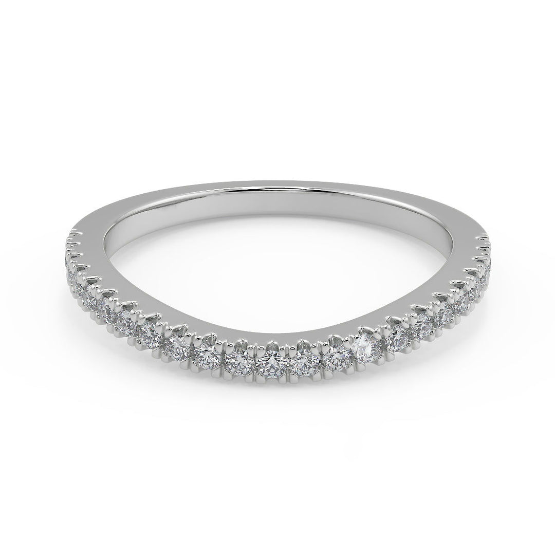 Julianne Pave Cathedral 4 Prong Princess Cut Engagement Ring - Nivetta