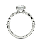 Load image into Gallery viewer, Julija Cushion Cut Hidden Halo Shared Prong Claw Set Ring - Nivetta