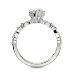 Load image into Gallery viewer, Julija Pear Cut Pave Hidden Halo Shared Prong Engagement Ring - Nivetta