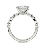 Load image into Gallery viewer, Julija Princess Cut Hidden Halo Shared Prong Claw Set Ring - Nivetta