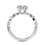 Load image into Gallery viewer, Julija Radiant Cut Pave Hidden Halo Shared Prong Claw Set Ring - Nivetta