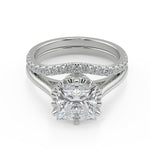 Load image into Gallery viewer, Kailee 6 Claw Crown Solitaire Princess Cut Diamond Engagement Ring - Nivetta