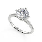 Load image into Gallery viewer, Kaitlyn 4 Prong Solitaire Round Cut Diamond Engagement Ring - Nivetta