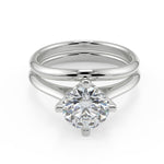 Load image into Gallery viewer, Kaitlyn 4 Prong Solitaire Round Cut Diamond Engagement Ring - Nivetta