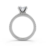 Load image into Gallery viewer, Kamryn French Pave Classic Princess Cut Diamond Engagement Ring - Nivetta