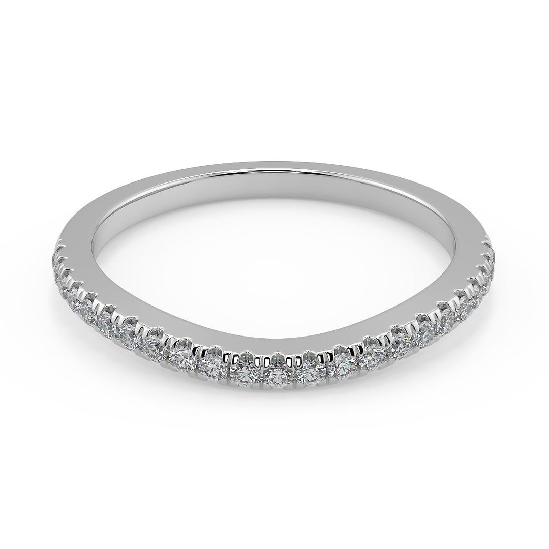 Kamryn French Pave Classic Princess Cut Diamond Engagement Ring - Nivetta