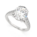 Load image into Gallery viewer, Karina Oval Cut Pave 6 Prong Engagement Ring Setting - Nivetta