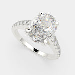 Load image into Gallery viewer, Karina Oval Cut Pave 6 Prong Engagement Ring Setting - Nivetta