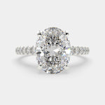 Load image into Gallery viewer, Karina Oval Cut Pave 6 Prong Engagement Ring Setting - Nivetta