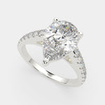 Load image into Gallery viewer, Karina Pear Cut Pave 6 Prong Engagement Ring Setting - Nivetta