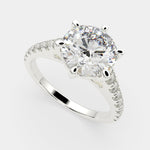 Load image into Gallery viewer, Karina Round Cut Pave 6 Prong Engagement Ring Setting - Nivetta