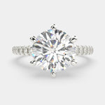 Load image into Gallery viewer, Karina Round Cut Pave 6 Prong Engagement Ring Setting - Nivetta