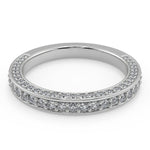Load image into Gallery viewer, Karissa Bar Set 3 Sided Pave Cushion Cut Diamond Engagement Ring - Nivetta
