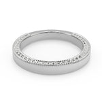 Load image into Gallery viewer, Karlee Hand Carved Milgrain Solitaire Cushion Cut Diamond Engagement Ring - Nivetta