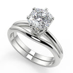 Load image into Gallery viewer, Karley 6 Prong Crown Cushion Cut Diamond Engagement Ring - Nivetta