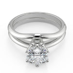 Load image into Gallery viewer, Karley 6 Prong Crown Cushion Cut Diamond Engagement Ring - Nivetta