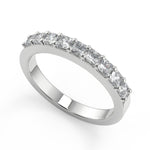Load image into Gallery viewer, Karsyn Shared Prong Assher Accents 4 Prong Round Diamond Ring - Nivetta