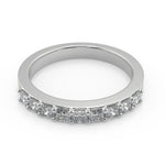 Load image into Gallery viewer, Karsyn Shared Prong Assher Accents 4 Prong Round Diamond Ring - Nivetta