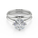 Load image into Gallery viewer, Katelyn 4 Prong Solitaire Cushion Cut Diamond Engagement Ring - Nivetta
