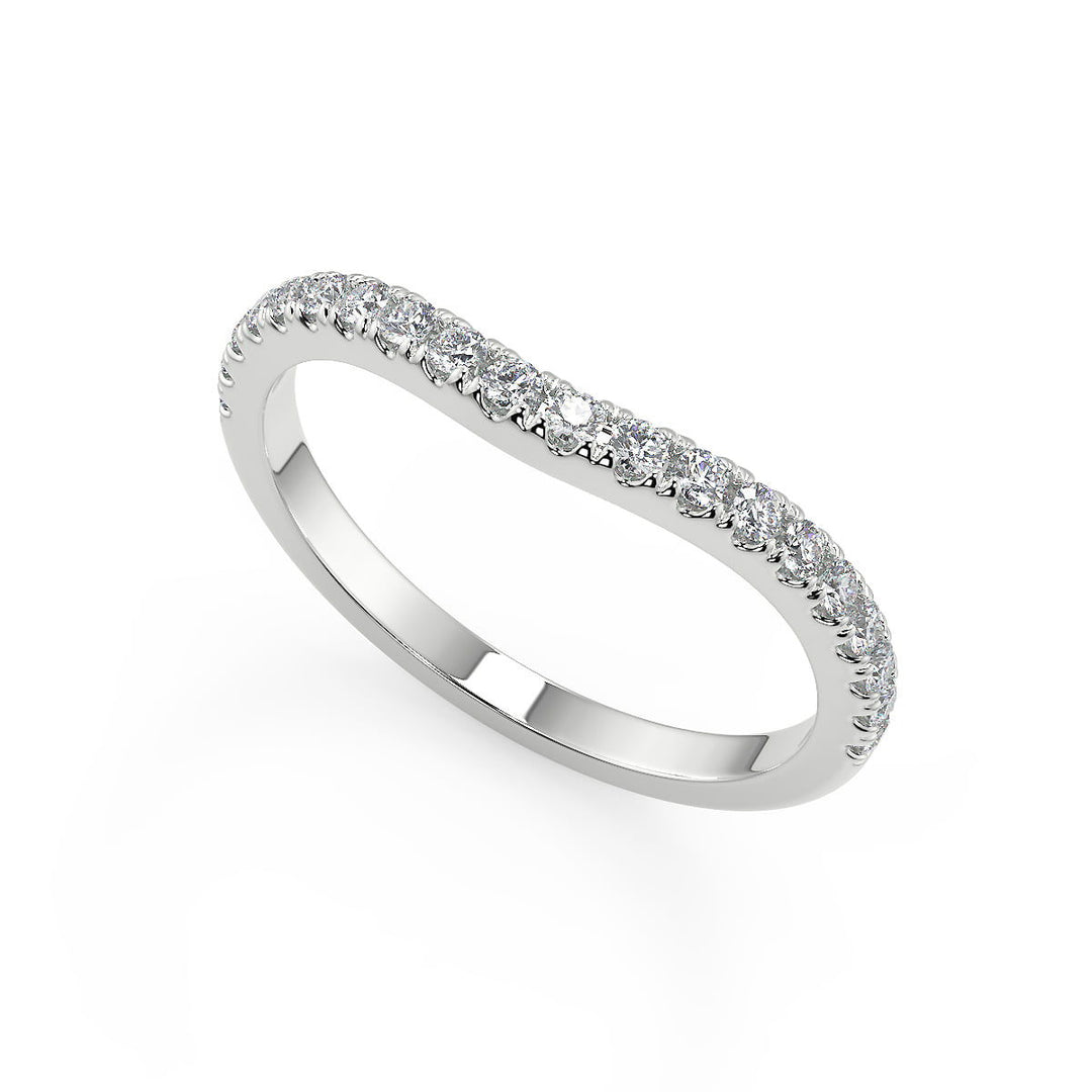 Kathryn Halo French Pave Round Cut Diamond Engagement Ring - Nivetta