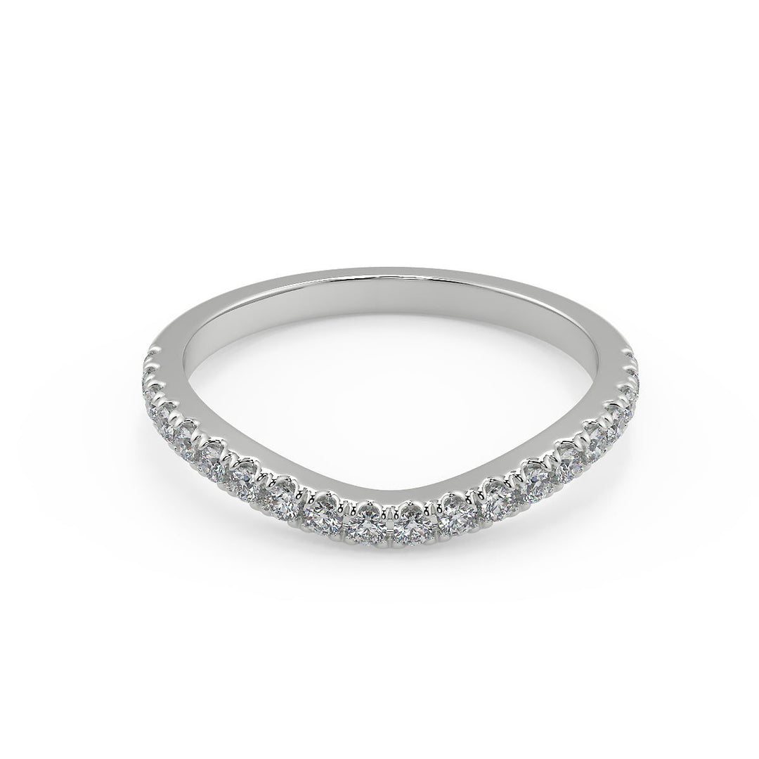 Kathryn Halo French Pave Round Cut Diamond Engagement Ring - Nivetta