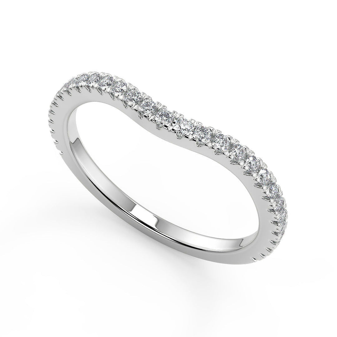 Kaylee 3 Stone French Pave Princess Cut Diamond Engagement Ring - Nivetta