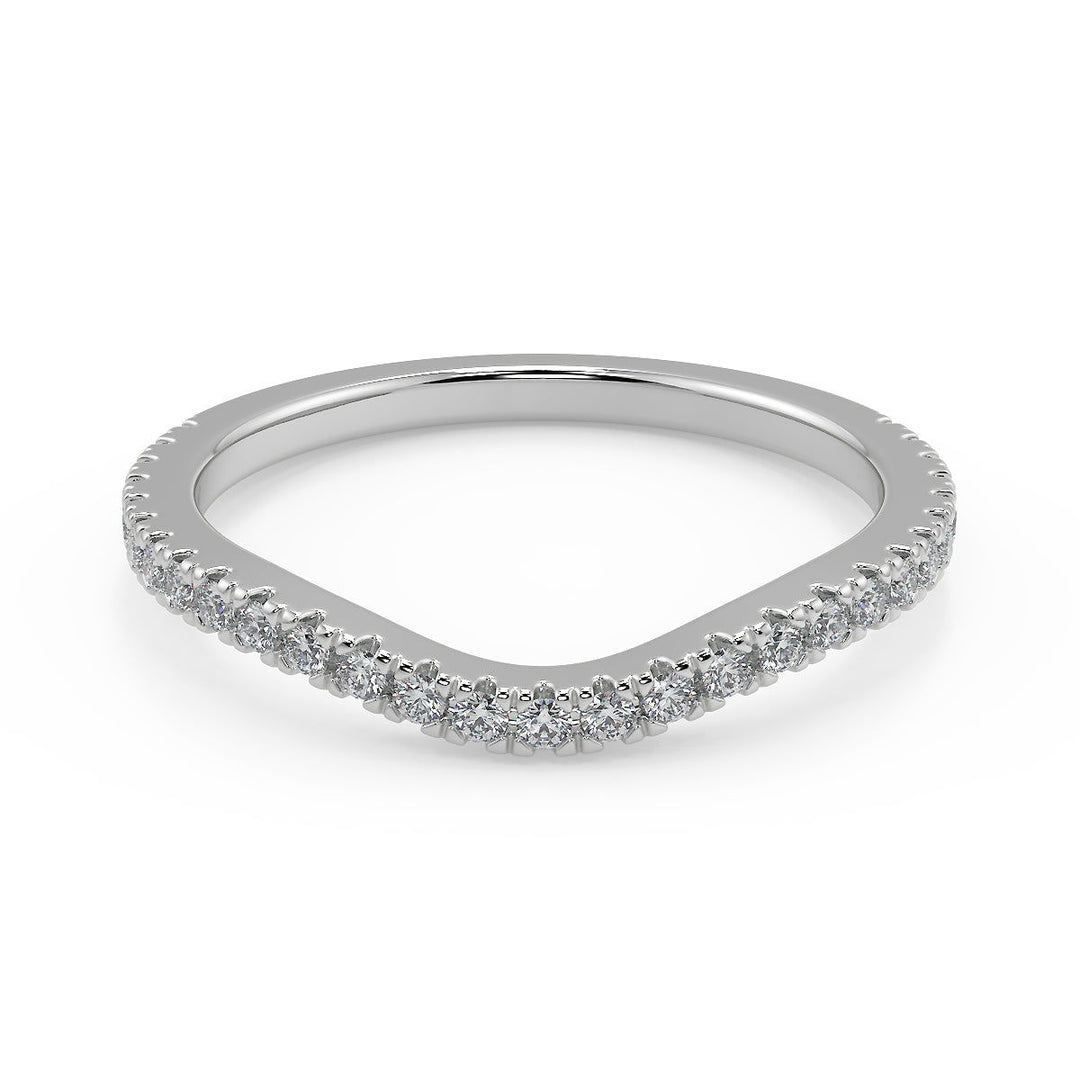 Kaylee 3 Stone French Pave Princess Cut Diamond Engagement Ring - Nivetta