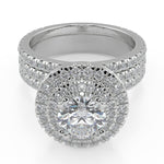 Load image into Gallery viewer, Kaylen Double Halo Pave Gala Round Cut Diamond Engagement Ring - Nivetta