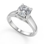 Load image into Gallery viewer, Kaylie Trellis 4 Prong Solitaire Cushion Cut Engagement Ring - Nivetta