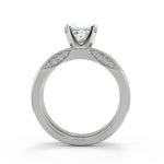 Load image into Gallery viewer, Khloe Milgrain 4 Prong Princess Cut Diamond Engagement Ring - Nivetta