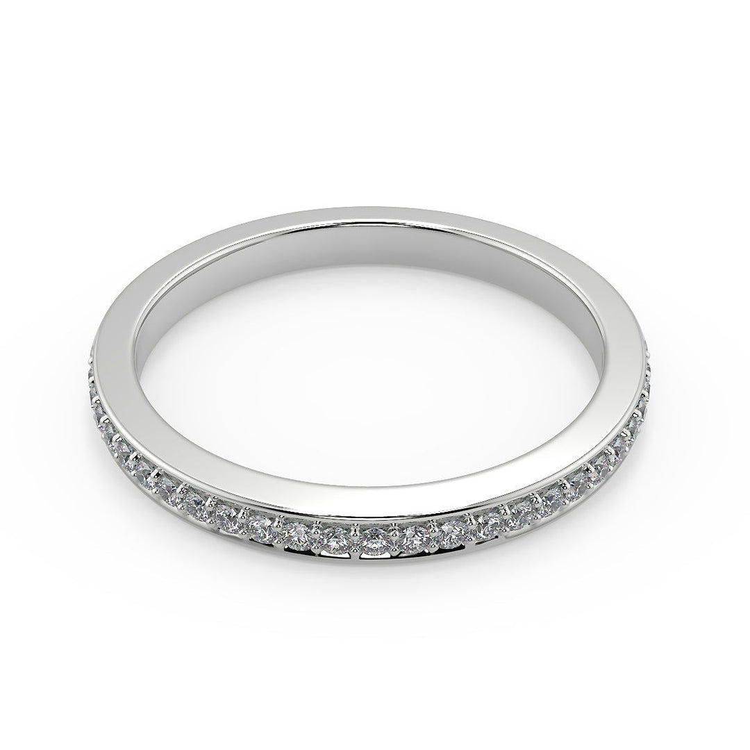 Kianna Halo Pave Set Round Cut Diamond Engagement Ring - Nivetta