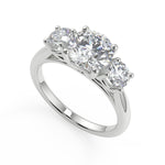 Load image into Gallery viewer, Kristin 3 Stone Solitaire Round Cut Diamond Engagement Ring - Nivetta