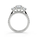 Load image into Gallery viewer, Kristin 3 Stone Solitaire Round Cut Diamond Engagement Ring - Nivetta