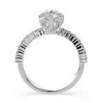 Load image into Gallery viewer, Lavinia Heart Cut Side Stone 4 Prong Engagement Ring Setting - Nivetta