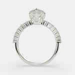 Load image into Gallery viewer, Lavinia Heart Cut Side Stone 4 Prong Engagement Ring Setting - Nivetta