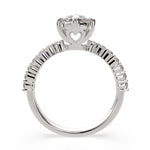Load image into Gallery viewer, Lavinia Marquise Cut Side Stone 4 Prong Engagement Ring Setting - Nivetta
