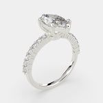 Load image into Gallery viewer, Lavinia Marquise Cut Side Stone 4 Prong Engagement Ring Setting - Nivetta