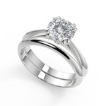 Load image into Gallery viewer, Laylah Double Prong Solitaire Round Cut Diamond Engagement Ring - Nivetta