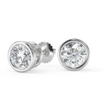 Load image into Gallery viewer, Liliana Round Cut Bezel Earrings - Nivetta