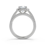 Load image into Gallery viewer, Lilianna Pave Halo Cushion Cut Diamond Engagement Ring - Nivetta