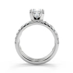 Load image into Gallery viewer, Lily Twisted Rope Solitaire Princess Cut Diamond Engagement Ring - Nivetta
