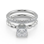 Load image into Gallery viewer, Lily Twisted Rope Solitaire Princess Cut Diamond Engagement Ring - Nivetta