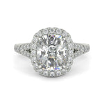 Load image into Gallery viewer, Luciana Cushion Cut Halo Split ShankEngagement Ring - Nivetta - Nivetta