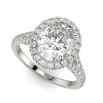 Load image into Gallery viewer, Luciana Oval Cut Halo Split Claw Set Engagement Ring - Nivetta - Nivetta