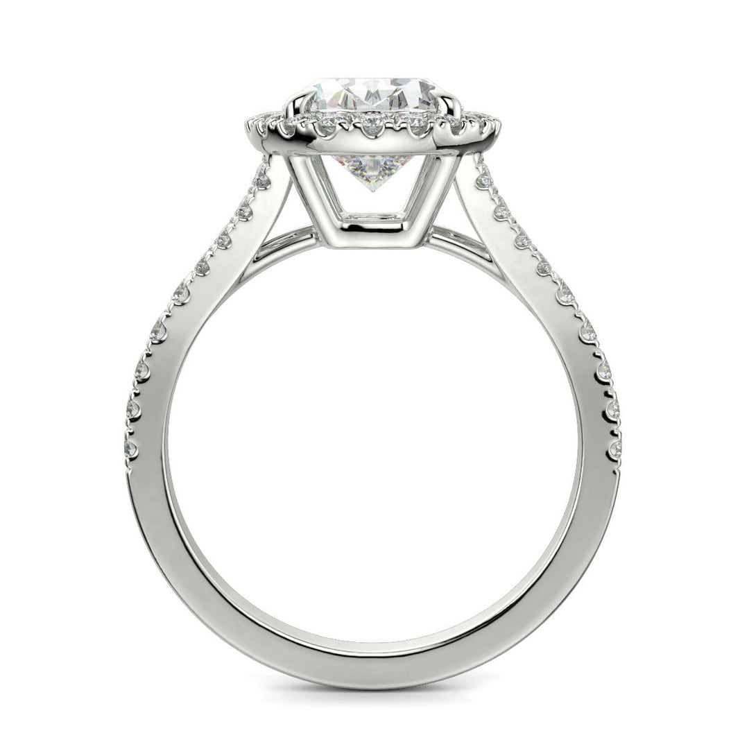 Luciana Oval Cut Halo Split Claw Set Engagement Ring - Nivetta - Nivetta
