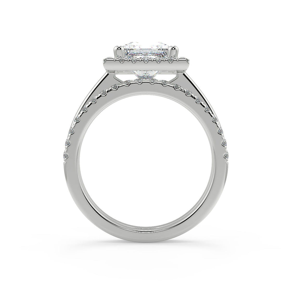 Lyric Halo Princess Cut Diamond Engagement Ring - Nivetta